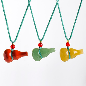 Ciondoli a Forma di Zucca in Quarzo Rosa Naturale, Decorazioni Artigianali in Cristallo per Guarigione Spirituale, Vari Materiali - Product Image 6