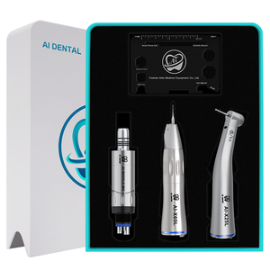 Set di manipolo S3-M205LGS4 a bassa velocità 1:1 pezzo a mano ad angolo contra motore a LED dritto 4 fori strumenti dentali set - Product Image 1