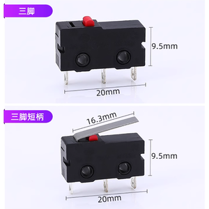 Micro-interrupteur KW11 12 avec levier à rouleau 250V C NO NC pour application de fin de course - Product Image 2