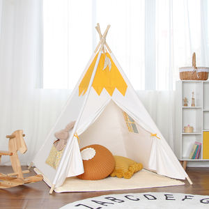 Maibeibi Tente d'intérieur en toile de coton pour bébé, <span class=keywords><strong>tipi</strong></span>, cabane de jeu pour garçons et filles, tente indienne pour enfants - Product Image 2