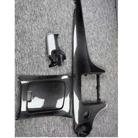 Pour Mercedes Classe C W206 GLC C200 C260 C300 – Cache de console centrale en fibre de carbone véritable, panneau de remplacement intérieur LHD