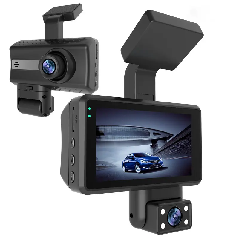 Hot Sale Xl-A86 1080P 3 Inch Screen Dual Lens Wifi Smart Dash Cam Front Inside Rear Dual Camera Video DVR Car Security Black Box