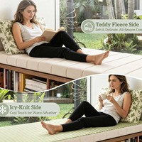 Coussin de banc carré anti-acariens personnalisé OEM, 100% coton à pois, amovible, ergonomique, pour meubles de patio extérieur