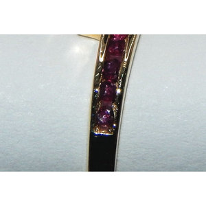 Anello rubino con canale in oro 14k - Product Image 3