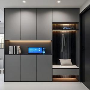 Armoire à chaussures autoportante et compacte |   Organisateur de chaussures en bois massif fait main pour l'<span class=keywords><strong>entrée</strong></span> et le coin du couloir - Product Image 3