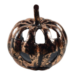 Décoration de Noël en aluminium motif citrouille avec finition argentée pour un design festif et une décoration Hellion - Product Image 4