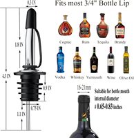 Accessoires de barman - Becs verseurs rapides en acier inoxydable, bouchons à vin pour bouteilles d'alcool, becs verseurs pour spiritueux, capuchons anti-poussière en métal