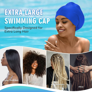 Gorros de Natación Personalizados de Silicona para Adultos, 120 Gramos, Gorros de Natación Grandes con Logotipo para Mujeres con Cabello Largo - Product Image 2