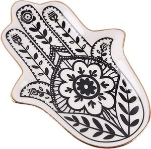 Hot Design Ceramic Trinket Hamsa <b>Ring</b> Dish Holder Small Jewelry Tray Decorative <b>Plate</b> - Product Image 1
