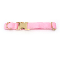 Produits les plus vendus pour l'été 2025 Laisse de chien de luxe en polyester Velours rose Porte-sac à crottes pour chien gravable Collier pour chien