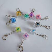 Custom Logo Keyboard Keychain Keycap Relieve Stress Toys Switches Key Chain Diy Button Fidget Keyboard Keychain