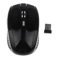 Mouse Nirkabel 2.4GHz Warna Hitam Laris Manis dengan Nano Receiver untuk Laptop PC Komputer Tablet Mac MacBook