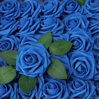 Fleurs artificielles Greatflower, 25 pièces/ensemble, roses en mousse PE réalistes, tiges en boîte, bricolage, centre de table pour mariage, fête nuptiale