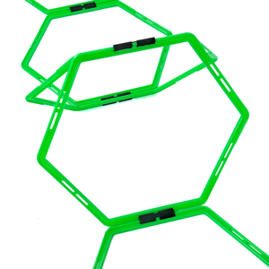 Garantía de calidad Juego de anillos de agilidad hexagonales plegables portátiles 6 piezas Clips de conexión Equipo de entrenamiento de velocidad de material PP de alto impacto - Product Image 3