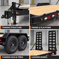 Trailer Pengangkut Alat Berat Lowbed dengan Ramp Hidrolik Bersertifikasi ISO9001 WMI DOT CE