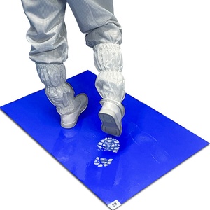 แผ่นรองพื้นกันฝุ่นแบบใช้แล้วทิ้ง สีฟ้า ผลิตจากพลาสติก PE สำหรับห้องปลอดเชื้อ ควบคุมฝุ่นละออง สำหรับ<span class=keywords><strong>รองเท้า</strong></span>บาสเกตบอล - Product Image 1