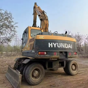 Excavatrice sur pneus Hyundai R150W-9 d'occasion de 15 tonnes pour travaux municipaux, faible nombre d'heures, 210w 150w-7 - Product Image 4
