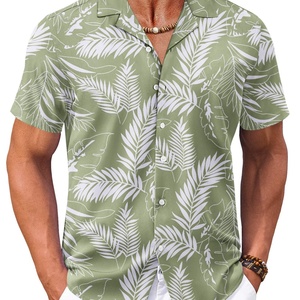 Camisa Hawaiana de Manga Corta con Cuello Alto y Logotipo Personalizado ODM para Hombre, Estampada, Transpirable, Tropical, para Vacaciones de Verano - Product Image 2