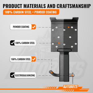 <span class=keywords><strong>Plaque</strong></span> de montage de treuil universelle en acier AUTOBOTS, capacité de 3500 lb, pour <span class=keywords><strong>attelage</strong></span> de remorque 2 pouces, compatible ATV/UTV - Product Image 3