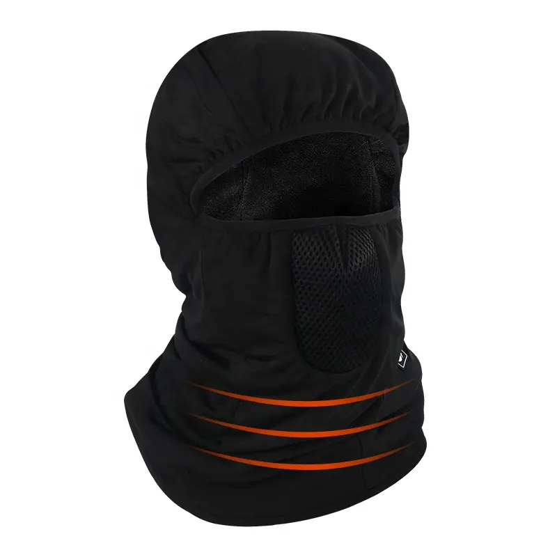 Cagoule chaude d'hiver unisexe anti-gelure masque chauffant réglable pour les activités de plein air ski motif en tricot respirant
