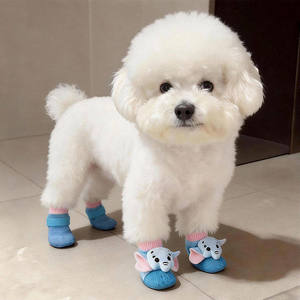 Chaussures pour chien, chaussettes pour chiens de petite et moyenne taille, chaussures d'extérieur pour Bichon Frise, Schnauzer, chaussettes pour animaux de compagnie anti-salissures, antidérapantes, à semelles souples - Product Image 3