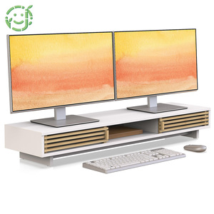 JQ Tre Gỗ Máy Tính Máy Tính Để Bàn Giá Rẻ Máy Tính Xách Tay Và 2 22 Inch Chơi Game Màn Hình Trong Dual Đứng Bàn Trắng Màn Hình Đứng - Product Image 1