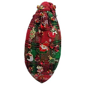 Christmas Lady Headwear Collection Glitter Christmas Rhinestone Diadema con oro <span class=keywords><strong>Santa</strong></span> Charm Beaded Christmas Gift - Product Image 2