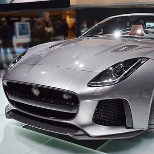 Lèvre de pare-chocs avant en fibre de carbone de style <span class=keywords><strong>SVR</strong></span> haute performance en trois parties pour kit de carrosserie de rétrofit Jaguar F-type - Product Image 5