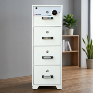 Gabinetes Resistentes al Fuego WELKO FRC4 DK Blanco Acero Inoxidable 1000-1200C Cerradura con Llave a Prueba de Fuego Uso Comercial y Doméstico - Product Image 3
