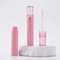 Conteneur de brillant à lèvres semi-transparent de haute qualité pour marque privée, tubes vides en plastique rose de 5,2 ml personnalisables pour brillant à lèvres