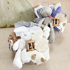 Conjunto de Ropa Casual para Recién Nacido, Caja de Regalo para Baby Shower, Conjunto de 11 Piezas que Incluye Cesta de Regalo con Almacenamiento - Product Image 1
