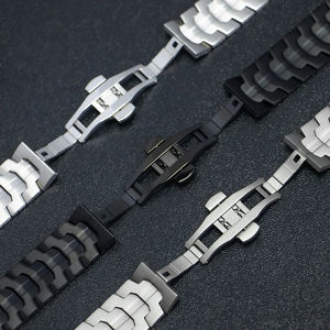 Bracelets de montre de luxe en acier inoxydable à boucle papillon pour Samsung <span class=keywords><strong>Galaxy</strong></span> Watch 7 40mm 44mm Bracelets de montre en acier 20mm - Product Image 5