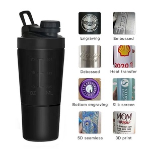 Usine 27oz Bouteille D'eau En Acier Inoxydable Protéine De Lactosérum Shaker Avec Compartiment Pour Gym Nutrition Suppléments Sport Mélangeur En Métal - Product Image 4