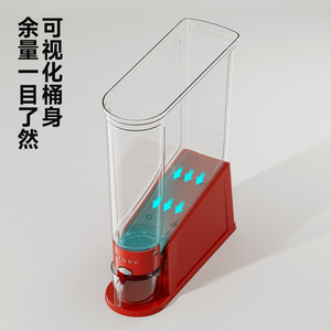 Rice Bucket 20kg Large Capacity Sealed Insect Proof Press Type Rice <b>Storage</b> <b>Box</b> Kitchen Food Grade Rectangle Shape - Product Image 4