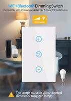 Interrupteur intelligent Wi-Fi US avec variateur de luminosité, basé sur le microcontrôleur ESP8685, micrologiciel Tasmota, reflash, réinitialisation, re-ingénierie, interrupteur tactile intelligent personnalisé