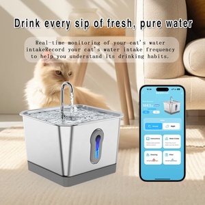 Fontaine à eau intelligente <span class=keywords><strong>pour</strong></span> animaux de compagnie avec capteur, en acier inoxydable, à piles, distributeur d'eau <span class=keywords><strong>pour</strong></span> <span class=keywords><strong>chat</strong></span>, filtration multiple, <span class=keywords><strong>puce</strong></span> intelligente - Product Image 3