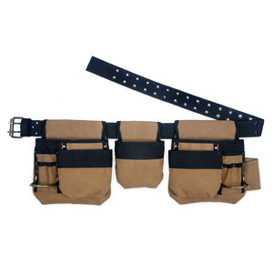 Top Manufacturer Custom Heavy Duty Hand Leather Belt Wholesale Customized Premium Genuine Leather Carpenter <b>Tool</b> Belts - Product Image 1