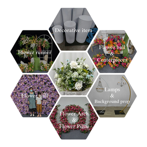 Centro de Mesa Floral Artificial Verde Blanco con Flores Naturales de Bosque para Primavera, Jardín y Bodas Temáticas al Aire Libre - Product Image 5