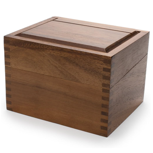 Boîte à recettes en <span class=keywords><strong>bois</strong></span> d'acacia avec séparateurs, organisateur de rangement en <span class=keywords><strong>bois</strong></span> pour cartes de recettes et onglets d'index - Product Image 4