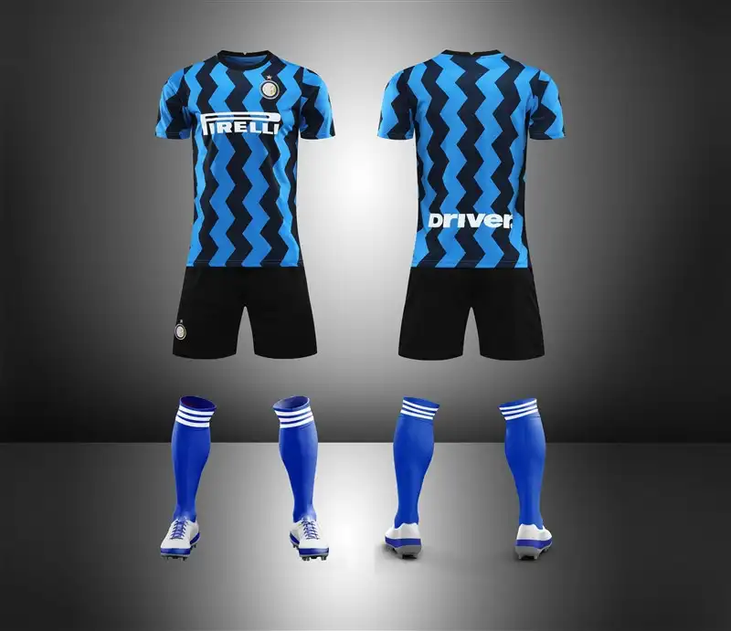 Camiseta deportiva de poliéster con nombre de equipo personalizado, camisetas de entrenamiento de fútbol, azul, nueva