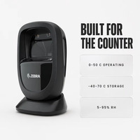 Lecteur de codes-barres de bureau pour entreprises, 1D 2D, plateforme mains libres avec support réglable et câble USB, qualité professionnelle