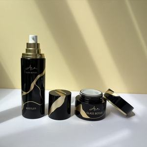 Set di Bottiglie in Vetro Vuote da 100ml per Crema Viso, Confezione Cosmetica di Lusso Personalizzata all'Ingrosso per Cura della Pelle - Product Image 2