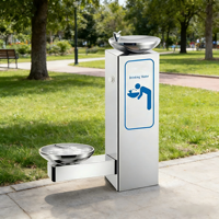 Fontaine à eau froide électrique en acier inoxydable 304 pour animaux de compagnie, à poser sur pied, pour usage extérieur public