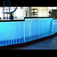 Hangyi. Fontaine à bulles d'eau mobile moderne à changement de couleur, comptoir de bar LED, mobilier de boîte de nuit