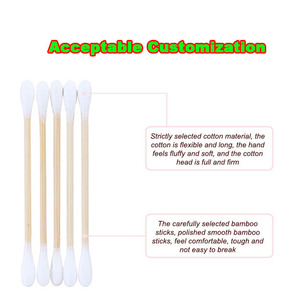 Bastoncini per Orecchie in Cotone Senza Plastica OEM, 100% Punte in Cotone, Multiuso, Certificati ISO9001 e CE - Product Image 3