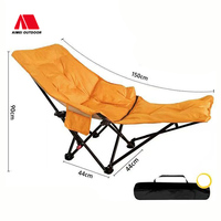 Nouvelle chaise longue de camping pliable, confortable, portable, épaisse, imperméable, résistante aux taches et multi-positions.