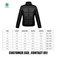 Nouveau style de vestes coupe-vent légères style duvet de canard blanc veste d'extérieur décontractée personnalisée pour hommes