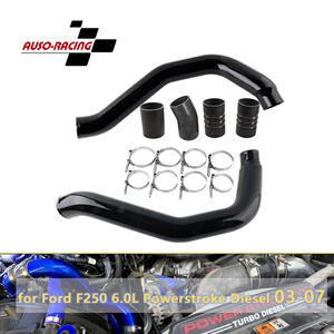 ชุดท่ออินเตอร์คูลเลอร์สำหรับฟอร์ด พาวเวอร์ สโตรค์ 6.0L ดีเซล ปี 2003-2007 อัพเกรดประสิทธิภาพเทอร์โบ อลูมิเนียมอัลลอย - Product Image 5