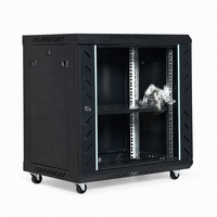 Armoire de serveur compacte 15U 600x600x750mm 19 pouces avec porte en verre trempé Protection IP20 En stock pour petite salle informatique Mini Data