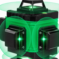 Niveau laser vert multifonctionnel 4D 16 lignes de qualité DIY 360° Missdake professionnel auto-nivelant avec batterie au lithium et garantie 1 an